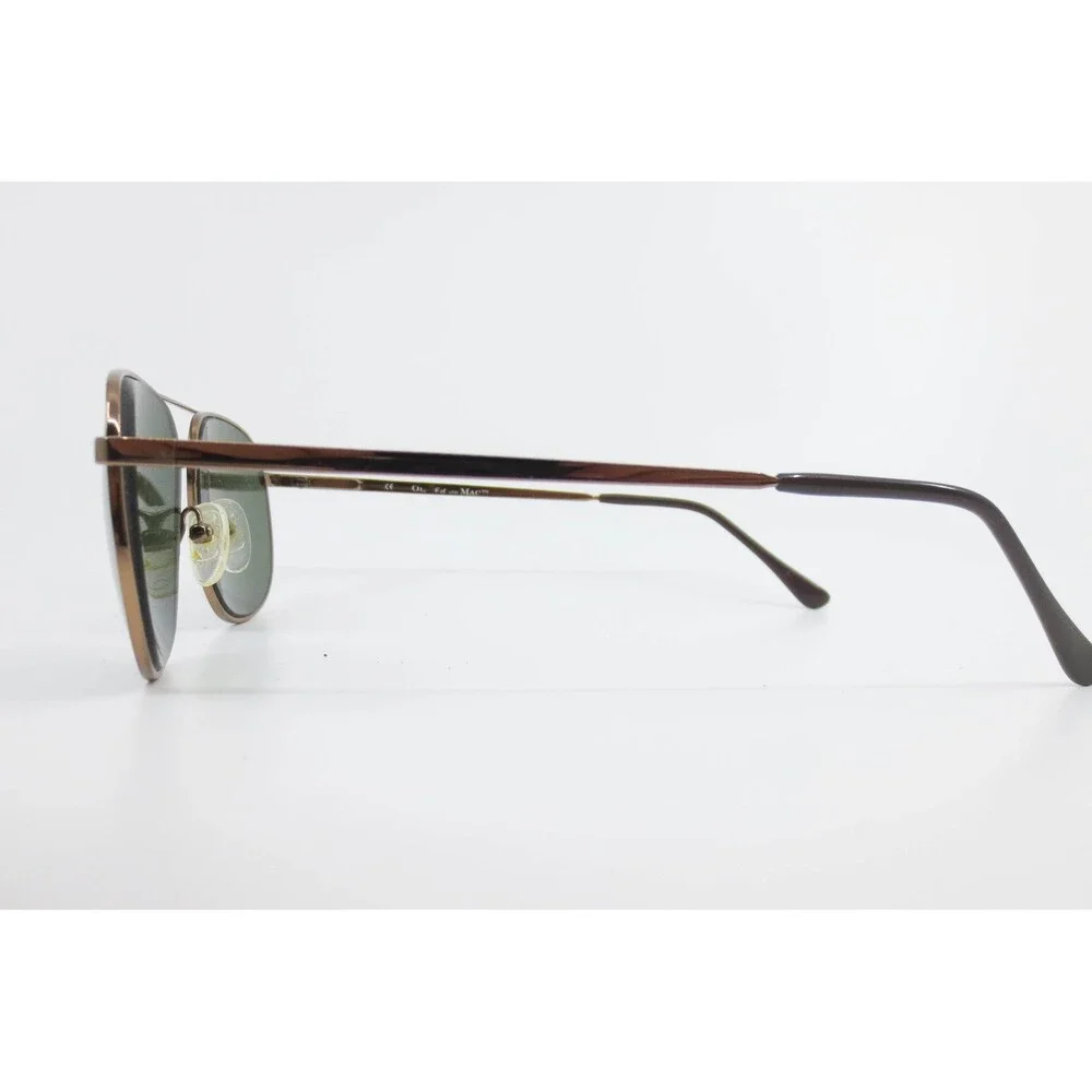 Oliver Mac Aviator Sunglasses Bronze Green Lens 56-17-145 BR Metal Frame Eyewear